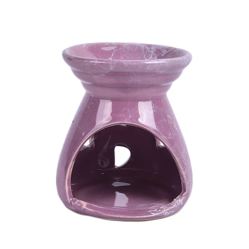 1pc Ceramic Candle Holder Oil Incense Burner Essential Aromatherapy Oil Burner Lamps Porcelain Home Living Room Decoration