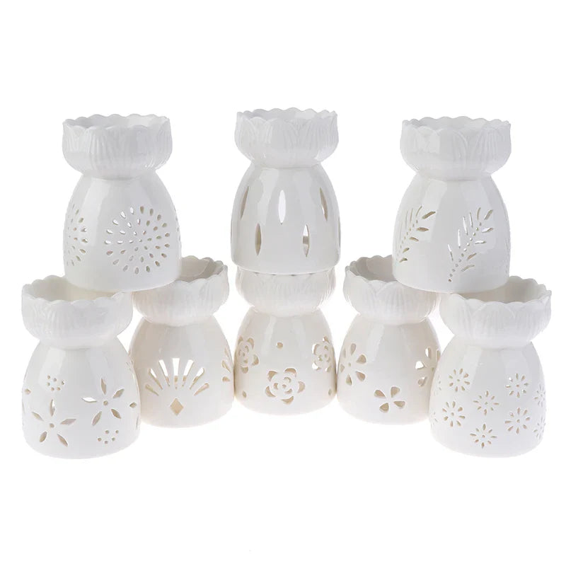 1pc Ceramic Candle Holder Oil Incense Burner Essential Aromatherapy Oil Burner Lamps Porcelain Home Living Room Decoration