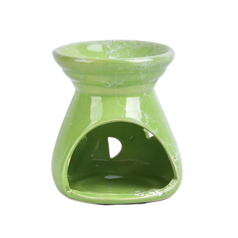 1pc Ceramic Candle Holder Oil Incense Burner Essential Aromatherapy Oil Burner Lamps Porcelain Home Living Room Decoration