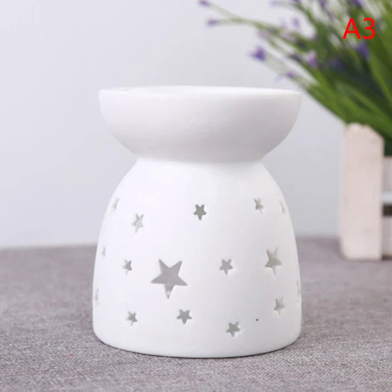 1pc Ceramic Candle Holder Oil Incense Burner Essential Aromatherapy Oil Burner Lamps Porcelain Home Living Room Decoration