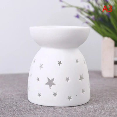 1pc Ceramic Candle Holder Oil Incense Burner Essential Aromatherapy Oil Burner Lamps Porcelain Home Living Room Decoration