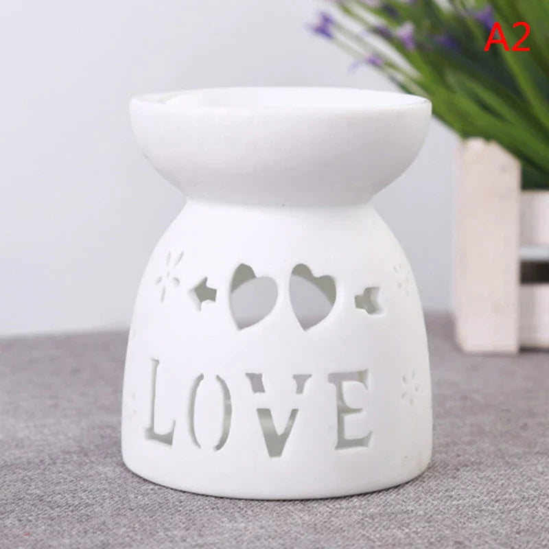 1pc Ceramic Candle Holder Oil Incense Burner Essential Aromatherapy Oil Burner Lamps Porcelain Home Living Room Decoration