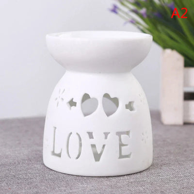 1pc Ceramic Candle Holder Oil Incense Burner Essential Aromatherapy Oil Burner Lamps Porcelain Home Living Room Decoration