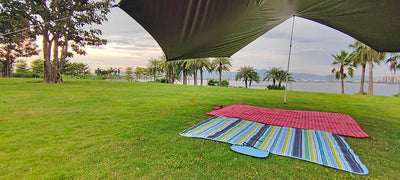 Octagon 5x5 Black Coating Tarp for 12 People Ultra Large Outdoor Camping Black Coated Tarp Waterproof Octagonal Sunshade Awning