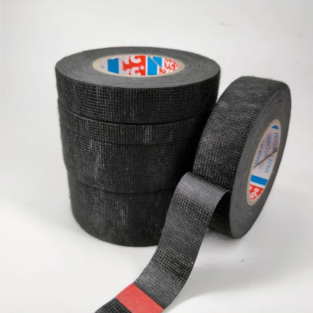 15M Heat Resistant Tape Coroplast Adhesive Automotive Cloth Tape For Car Cable Harness Wiring Fabric Loom Electrical Heat Tape